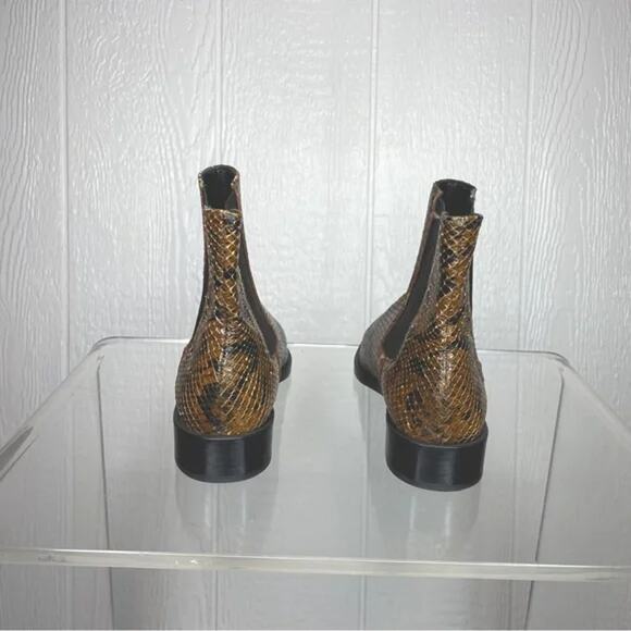 FREDA SALVADOR Joan Snakeskin Embossed Chelsea Boots US 5 - Picture 6 of 8